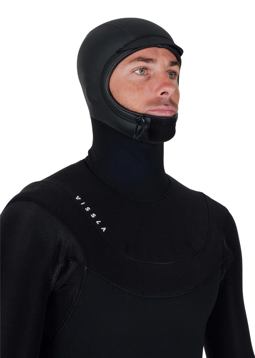 New Seas 6-5 Hooded U-Zip Wetsuit - BLK - Image 4